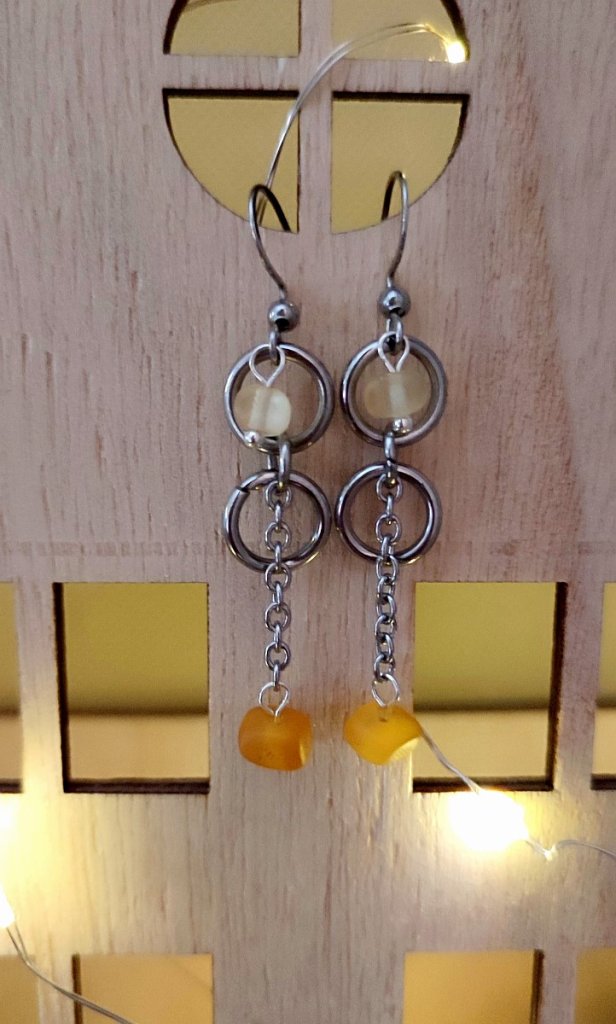 Серьги кольчужные, 5 см