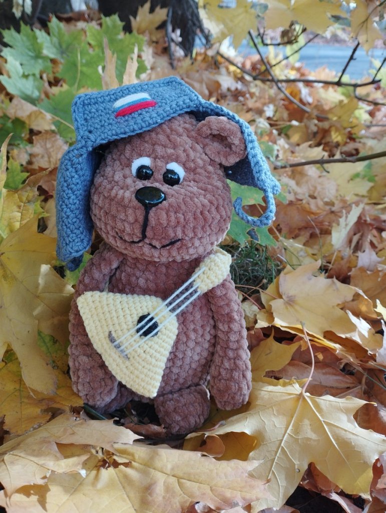 Вязаные игрушки. Мишка.