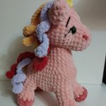 Вязаные игрушки. Единорожка