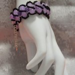 Женский браслет Флора из натурального камня аметист