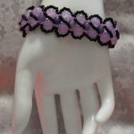 Женский браслет Флора из натурального камня аметист