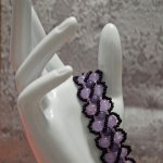 Женский браслет Флора из натурального камня аметист