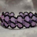 Женский браслет Флора из натурального камня аметист