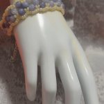 Женский браслет Волна из натурального камня аквамарин