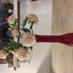 Ветка кустовой розы из холодного фарфора