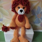 Вязаные игрушки. Львёнок. Розовая пантера.