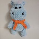 Вязаные игрушки. Бегемотик- малыш.