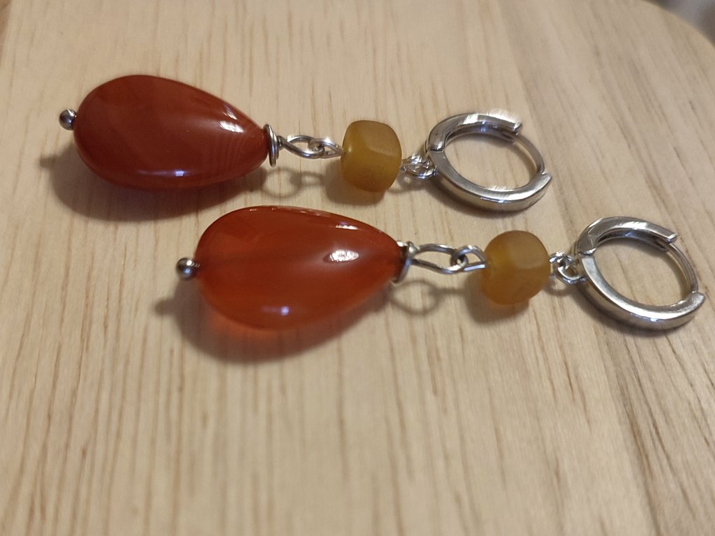 Серьги с агатами