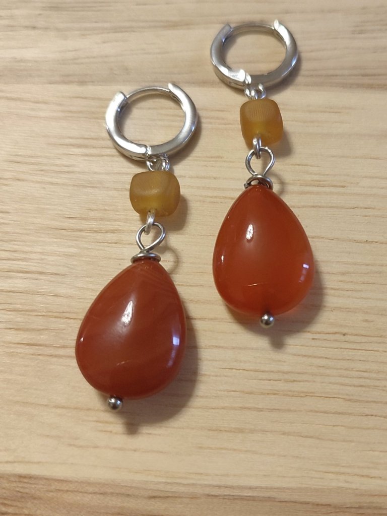 Серьги с агатами