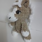 Вязаные игрушки. Лошадка ( в платье).