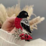 Брошь «Снегирь»