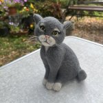 Котик. Игрушка из шерсти