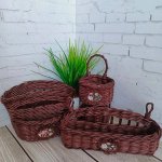 Плетенный кухонный набор