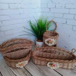 Плетенный кухонный набор