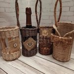 Плетенная бутылочница