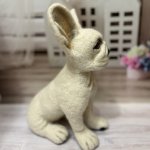 Французский бульдог. Интерьерная игрушка из шерсти