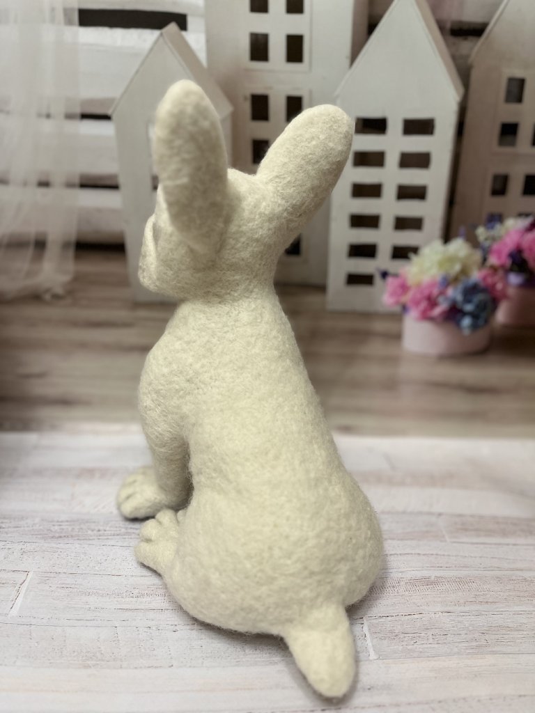 Французский бульдог. Интерьерная игрушка из шерсти