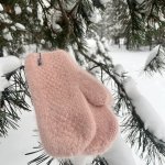 Варежки из пуха кролика
