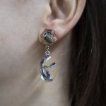 Серьги с лавандовыми цветами