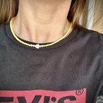 Чокер из лимонных фианитов