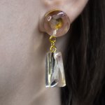 Серьги с розовыми лепестками