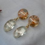 Серьги с розовыми цветами