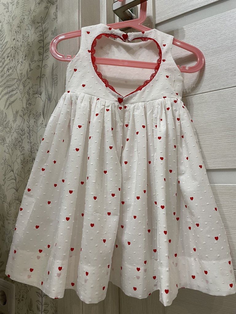 Платье детское «Сердечки»