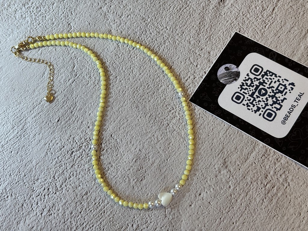 Чокер из лимонных фианитов