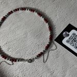 Чокер из красной майорки