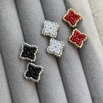 Серьги из японского бисера клевер