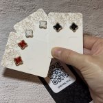 Серьги из японского бисера клевер