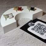 Серьги из японского бисера клевер