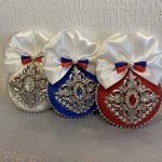Новогодние медальоны в цвете Российского триколора