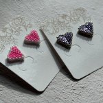 Серьги гвоздики из японского бисера