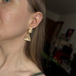 Серьги треугольники из японского бисера