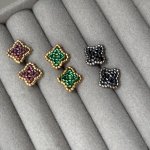 Серьги из японского бисера клевер