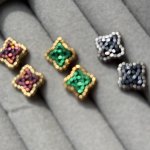 Серьги из японского бисера клевер