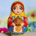 Свеча «МАТРЕШКА С КАРАВАЕМ»