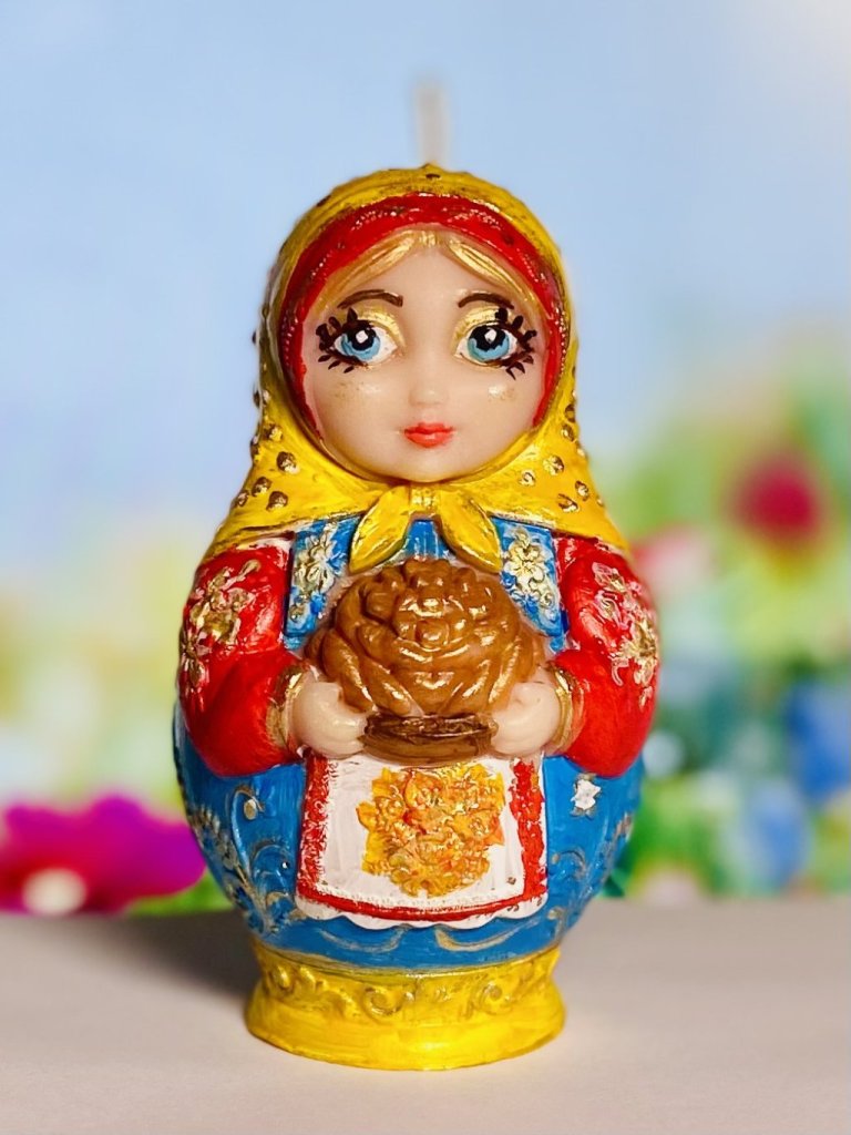 Свеча «МАТРЕШКА С КАРАВАЕМ»