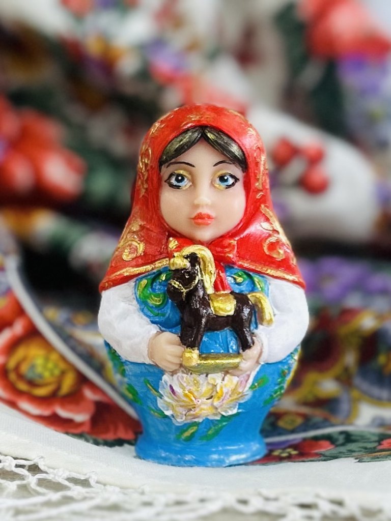 Свеча «МАТРЕШКА С ЛОШАДКОЙ»