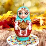 Свеча «МАТРЕШКА С КАРАВАЕМ»