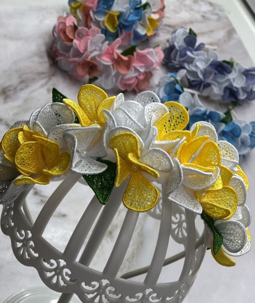 ободок с цветами