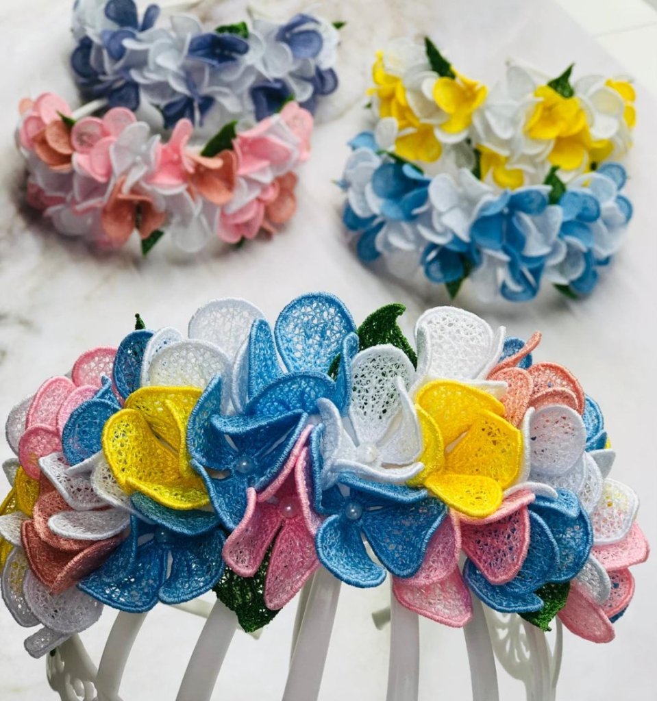 ободок с цветами