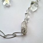 Колье горный хрусталь и фианиты
