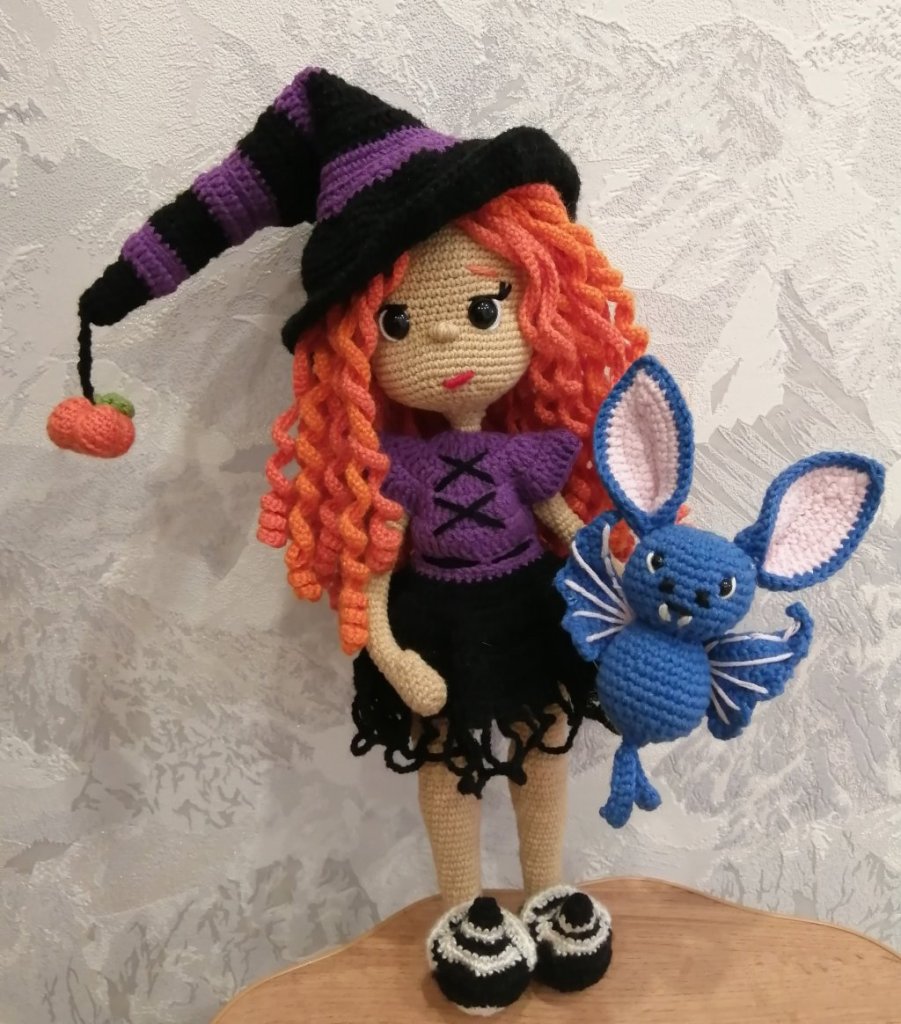 Кукла вязаная Ведьмочка