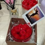 Интерьерная свеча,,Малиновый десерт «