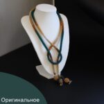 Ожерелье длинное колье, украшение на шею ручной работы, лариат