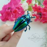 Брошь жук Златка