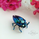 Брошь жук Златка