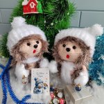 Игрушка вязаный Ёжик , мягкая игрушка ручной работы